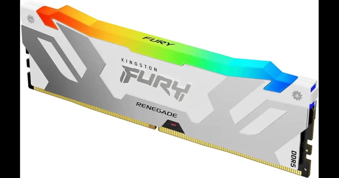Kingston FURY Renegade White 16GB DDR5 6000MHz RGB Desktop RAM