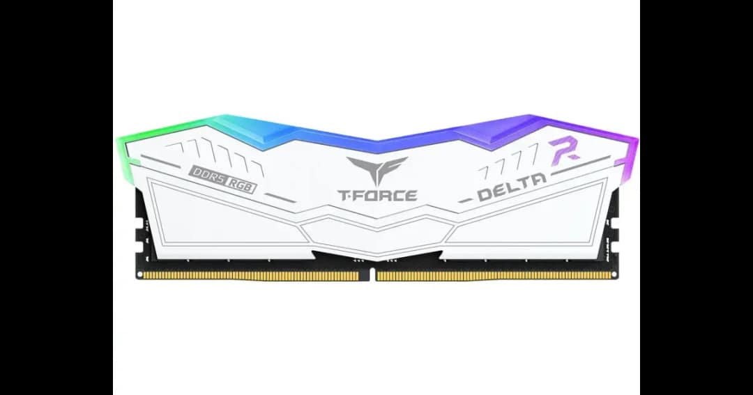TEAM T-FORCE DELTA RGB White 16GB 6000MHz DDR5 Gaming RAM