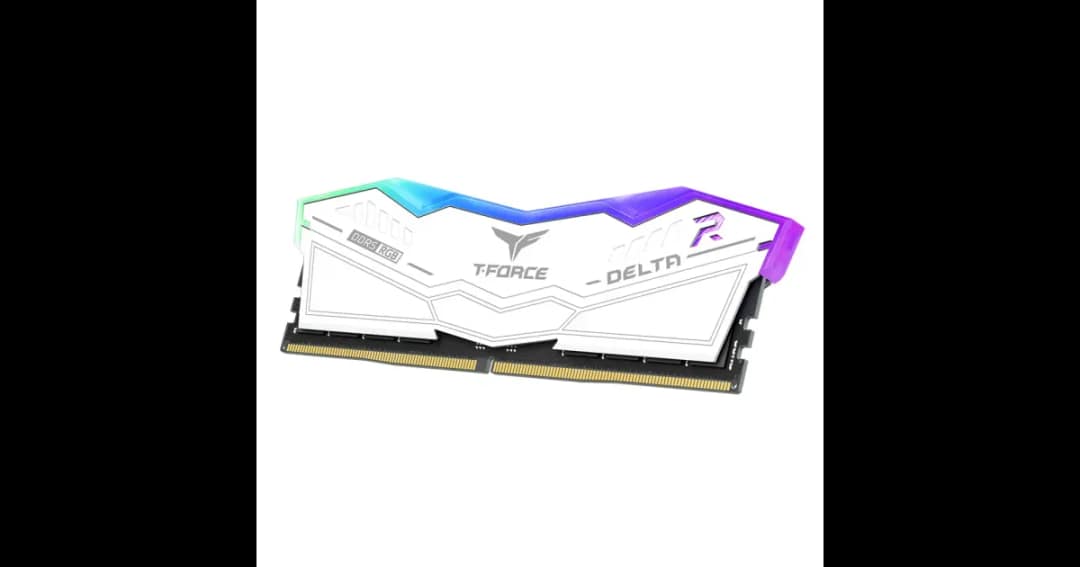 Team T-FORCE DELTA RGB 16GB DDR5 6000MHz CL30 Desktop RAM White