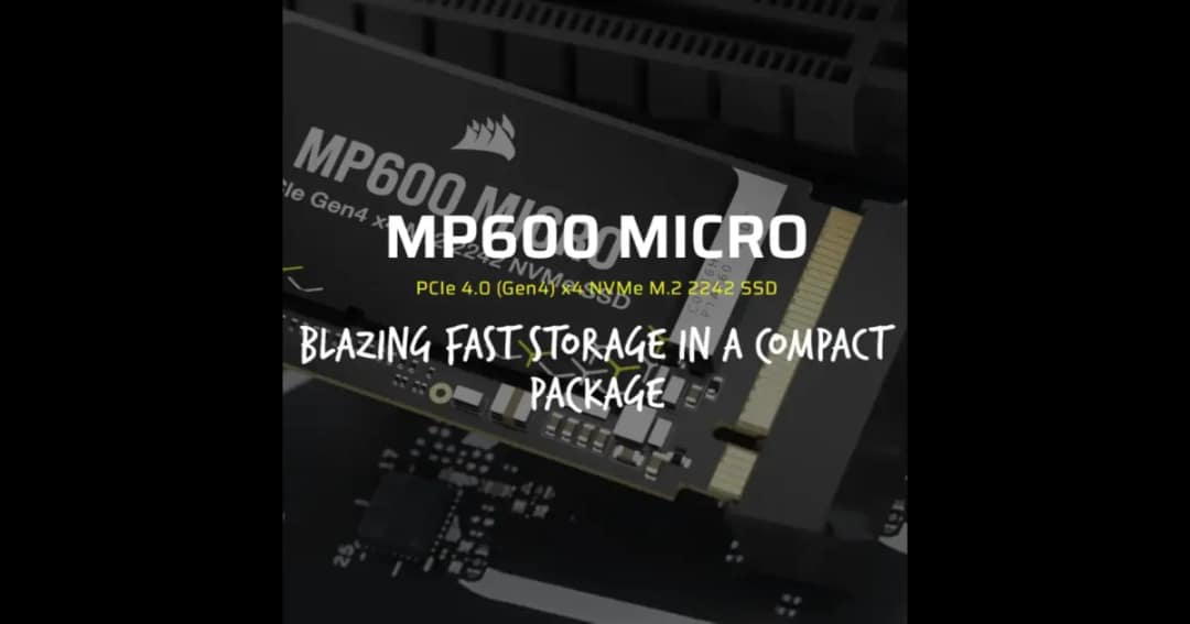 Corsair MP600 Micro 1TB PCIe Gen4 NVMe M.2 SSD