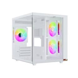 PC POWER GS620 ICE CUBE MINI V2 WHITE 5 FANS GAMING CASE