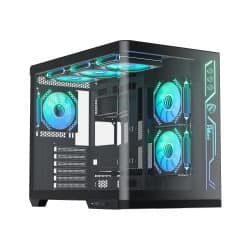PC POWER PGH650 ICELAND EDGE BK 9 ARGB FAN ATX CASING