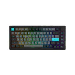 Akko 5075B Plus Black & Cyan 75% Hot Swappable Multi-Modes Wine Red Switch Mechanical Keyboard