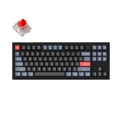 Keychron V3 QMK TKL Carbon Black Full Assembled Knob RGB Red Switch Mechanical Keyboard