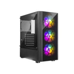 PC POWER Pg400 SPIDER WEB CRYSTAL Black ATX Gaming Casing