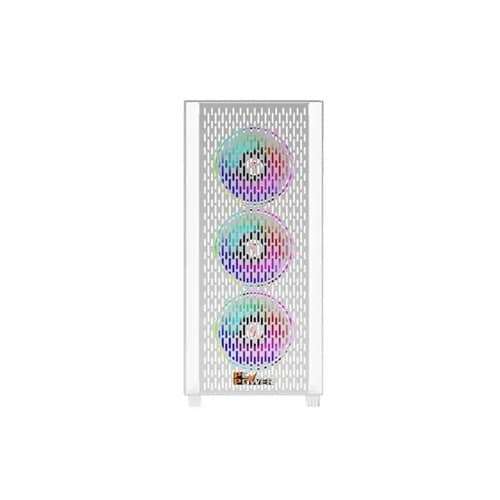 PC POWER FLOW WHITE MESH DESKTOP GAMING CASE