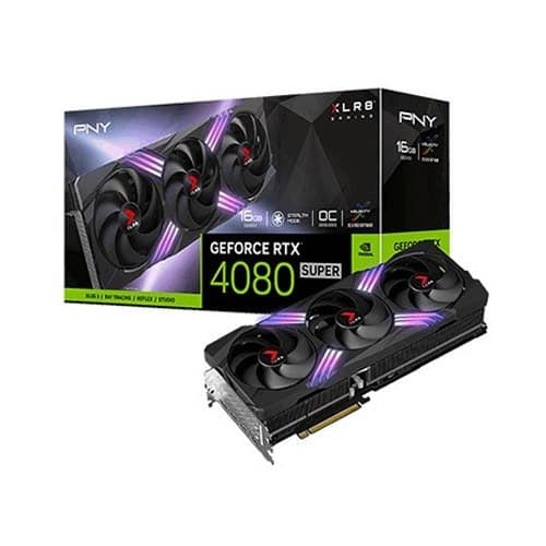 PNY GeForce RTX 4080 SUPER 16GB GDDR6X XLR8 Gaming VERTO EPIC-X RGB Overclocked Triple Fan Graphics Card