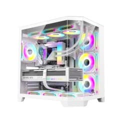 Revenger Air Box 7 ARGB Infinity Fans with Remote Controller Full Tower White Desktop Gaming Case