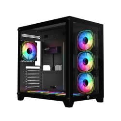 PC POWER ICEBERG V2 GAMING CASE WITH 7 ARGB FAN (Black)