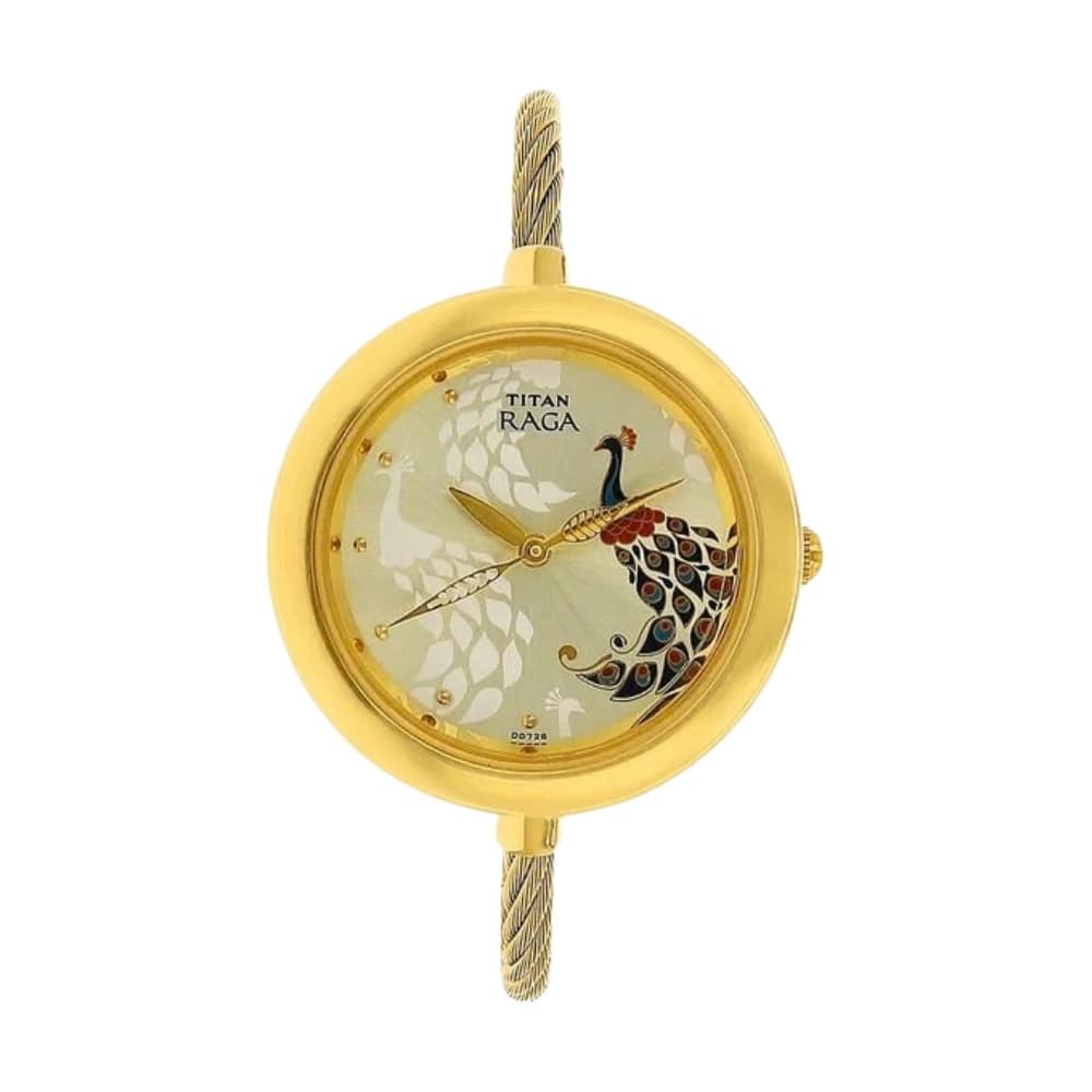 Titan Raga Garden of Eden Champagne Dial Analog Stainless Steel Strap watch for Women 2532YM01